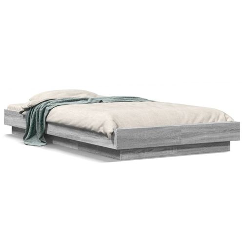 Vidaxl Cadre De Lit Sans Matelas Sonoma Gris 90x190 Cm