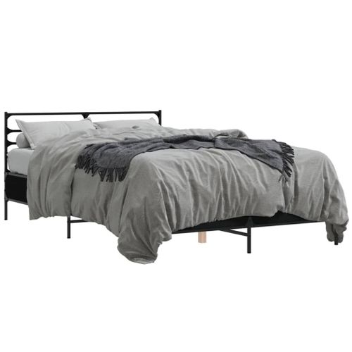 Vidaxl Cadre De Lit Sans Matelas Noir 120x200 Cm