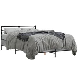 Vidaxl Cadre De Lit Sans Matelas Sonoma Gris 140x190 Cm