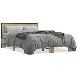 Vidaxl Cadre De Lit Sans Matelas Chêne Sonoma 140x190 Cm