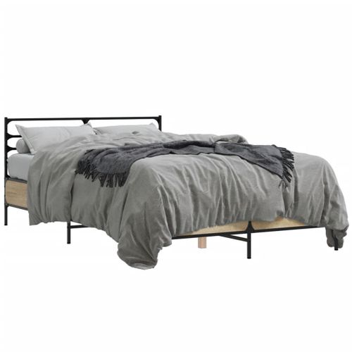 Vidaxl Cadre De Lit Sans Matelas Chêne Sonoma 120x190 Cm