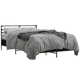 Vidaxl Cadre De Lit Sans Matelas Noir 140x190 Cm