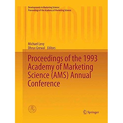 Proceedings Of The 1993 Academy Of Marketing Science (Ams) Annual Conference