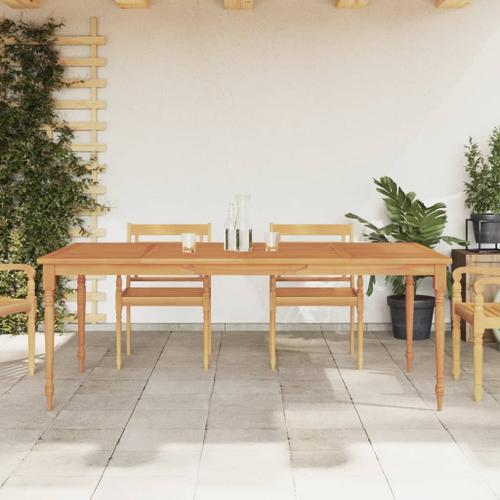 Vidaxl Table Batavia 200x100x75 Cm Bois De Teck Solide