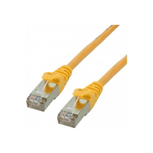 MCL - Cordon de raccordement - RJ-45 (M) pour RJ-45 (M) - 30 cm - SFTP - CAT 6a - sans halogène, moulé, sans crochet - jaune