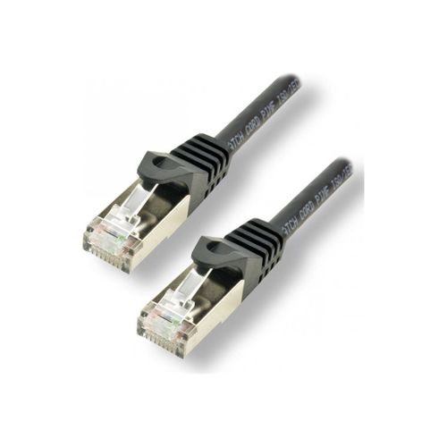 MCL - Cordon de raccordement - RJ-45 (M) pour RJ-45 (M) - 50 cm - 6.2 mm - SFTP - CAT 7 - sans crochet, moulé, sans halogène - noir