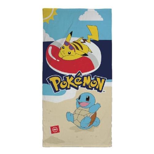 Pokemon Serviette De Bain Pikachu, Schiggy 70 X 140 Cm