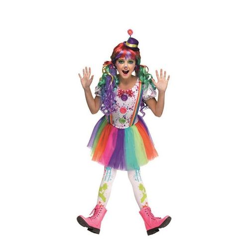 Déguisement De Clown Arc-En-Ciel Pour Fille