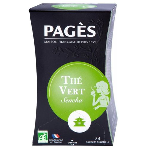 Pages Thé Vert Sencha Doux Bio 20 Sachets (Lot De 3)