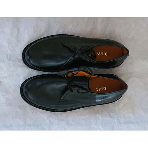 Chaussures Homme Tout Cuir Unic Noir Neuves - 41
