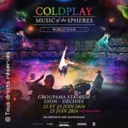 2 Billets Pour Le Concerte De Coldplay À Lyon