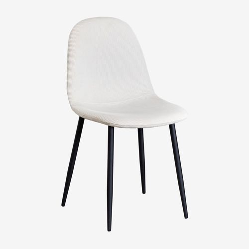 Chaise En Velours Côtelé Glamm Noir