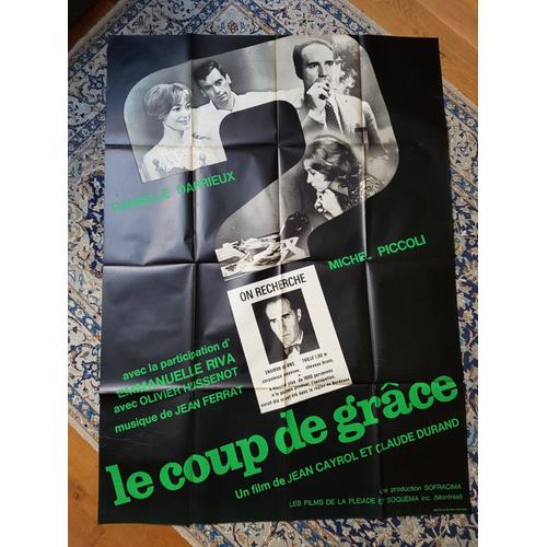 Affiche 1965 Le Coup De Grâce 120x160 Cayrol, Michel Piccoli Danielle Darrieux