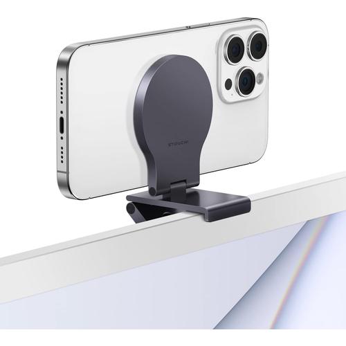Support de caméra de continuité pour iMac, Moniteur, Support de Moniteur iPhone à Angle réglable, Support de Webcam iPhone Mag Safe pour vidéoconférence, FaceTime, Streaming