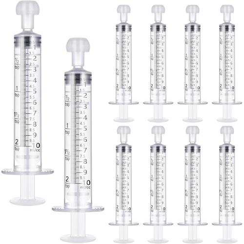 Seringue 10ml, 10 Pcs Seringues Sans Aiguilles, Seringue À Médicaments, Seringue De Remplissage 10ml, Seringues Alimentaire, Seringue De Mesure Réutilisable Pour Alimentation Laboratoire