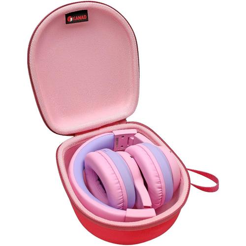 Sac pour écouteurs pour Enfants - iClever/gorsun/Nabevi/PowerLocus/Tonies/Tribit/hisonic/Retoo/BIGGERFIVE/EasySMX/Kekz Casque Bluetooth léger (Rose)