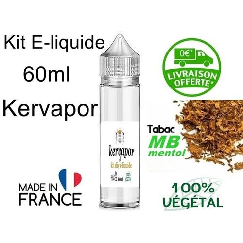 e-liquide Tabac MB menthol 0mg 60ml KERVAPOR