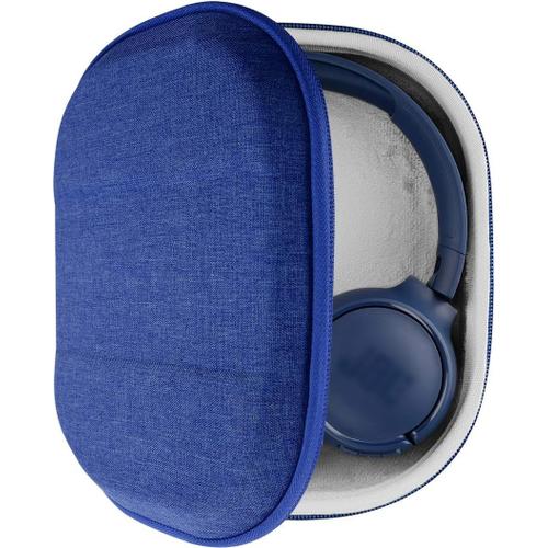 éétui Rigide pour Casque JBL Live 500 BT, Tune 700BT, Tune500BT, T450BT, E45BT, étui Housse de Transport, Coque de Protection de Voyage (Bleu)