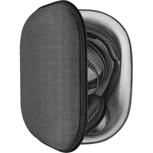 Shield Étui pour casque compatible avec Logitech H340 USB, H390 USB, H151, ZONE 950, Zone Learn - Coque rigide de rechange avec rangement pour câbles (noir)