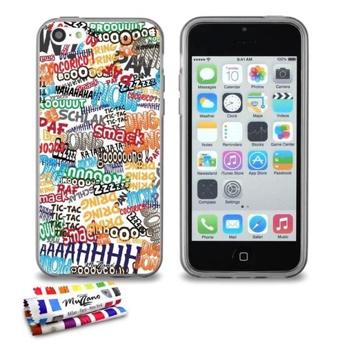 Coque Iphone 5c Comics Cartoon Silicone Gris Souple (Tpu)