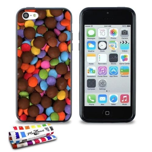 Coque Iphone 5c Gourmandise Chocolat Silicone Gris Souple (Tpu)