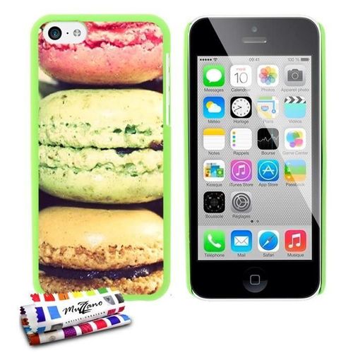Coque Iphone 5c Les Macarons Silicone Vert Rigide (Tpu)