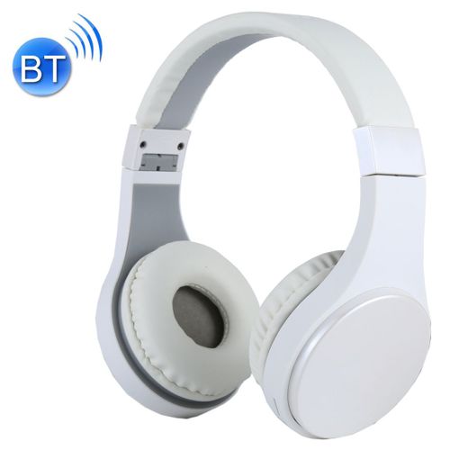 Casque Bluetooth Sans Fil Mains Libres pour Iphone Android Smartphone SD Blanc YONIS