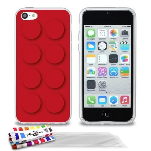 Coque Iphone 5c Les Briques Rouges Silicone Transparent Souple (Tpu)