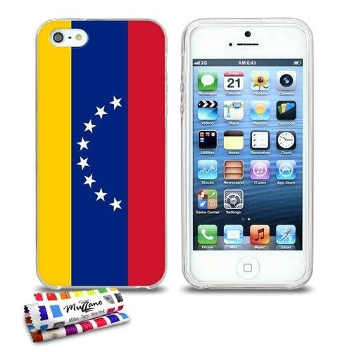 Coque Iphone 5 5s Se Drapeau Venezuela Silicone Transparent Souple (Tpu)