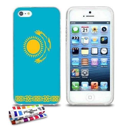 Coque Iphone 5 5s Se Drapeau Kazakhstan Silicone Transparent Souple (Tpu)