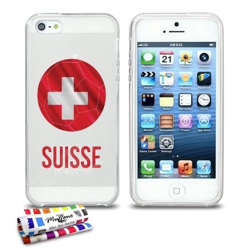 Coque Iphone 5 5s Se Ballon Suisse Silicone Transparent Souple (Tpu)