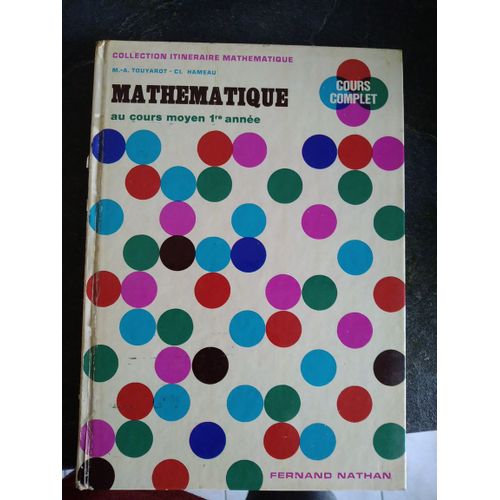 Livre Mathématiques Au Cours Moyen 1er Annee
