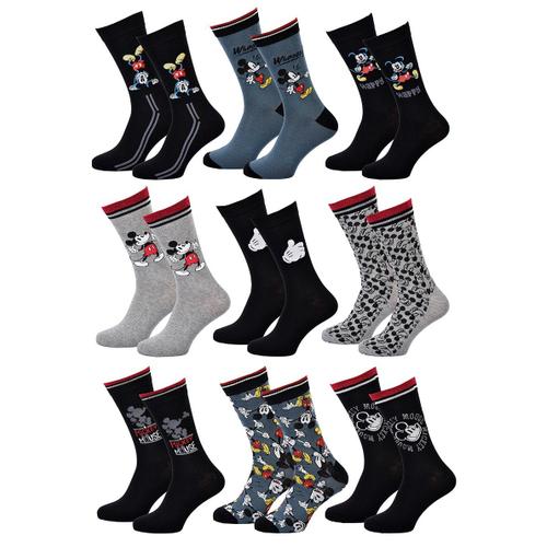 Chaussettes Pack Cadeaux Homme Mickey Pack 9 Paires Mick24