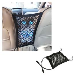 Rangement Élastique Sac Filet Organisateur Entre Les Sièges De Voiture 30x25cm