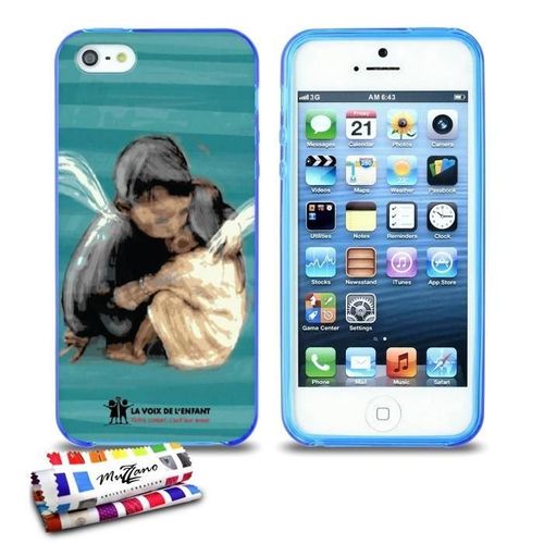 Coque Iphone 5 5s Se La Voix De L'enfant Silicone Bleu Souple (Tpu)