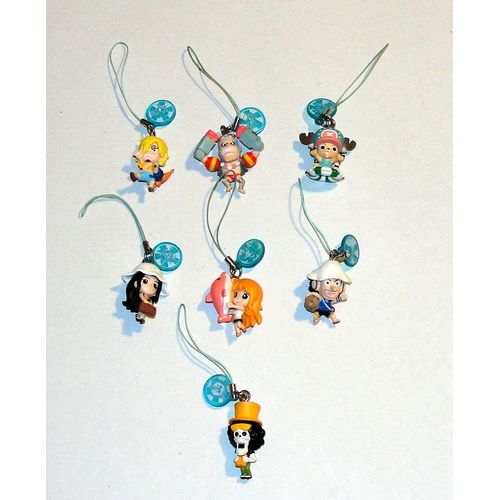 Porte Cles One Piece Lot De 7 Figurine Strap Manga 4cm Figurines Bijoux Serie Bleu Chopper Boué