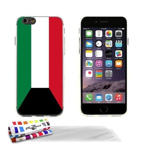 Coque Iphone 6 6s (4"7) Drapeau Koweit Kuwait Silicone Souple (Tpu) + 3 Films