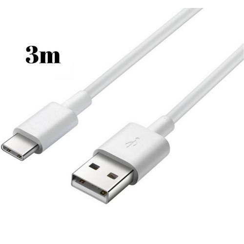 Cable pour ASUS Zenfone 6 ZS630KL / Zenfone 5 ZE 2018 ZE620KL / Zenfone 5Z ZS620KL / Zenfone 3 ZOOM S ZE553KL- Cable Chargeur Type USB-C Mesure 3 Metres [Phonillico]