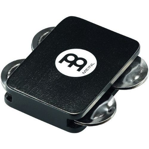 Meinl Percussion Jt-S-Bk Tambourin À  Pied Avec Cymbalettes En Acier Inoxydable Noir