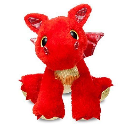 Aurora World 60858sparkle Tales Sizzle Dragon Peluche, Rouge, 30,5cm