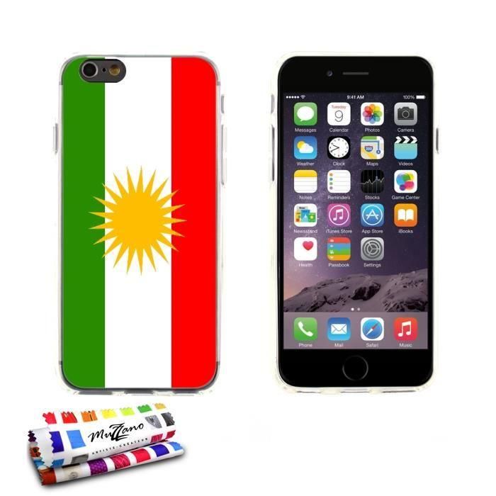 Coque Iphone 6 6s Plus (5"5) Drapeau Kurdistan Silicone Transparent Souple (Tpu)