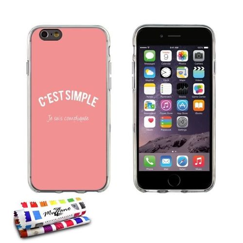 Coque Iphone 6 6s Plus (5"5) Je Suis Compliquée Silicone Souple (Tpu)