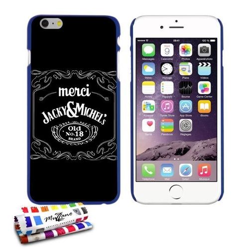 Coque Iphone 6 6s Plus (5"5) Jacky & Michel's Silicone Bleu Rigide (Tpu)