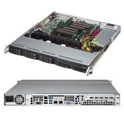 Supermicro SC113M FAC2-605CB - Montable sur rack - 1U - ATX - SATA/SAS - hot-swap 600 Watt - noir