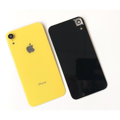 Vitre Arrière Apple Iphone Xr Jaune Coque Capot Cache Batterie Dos