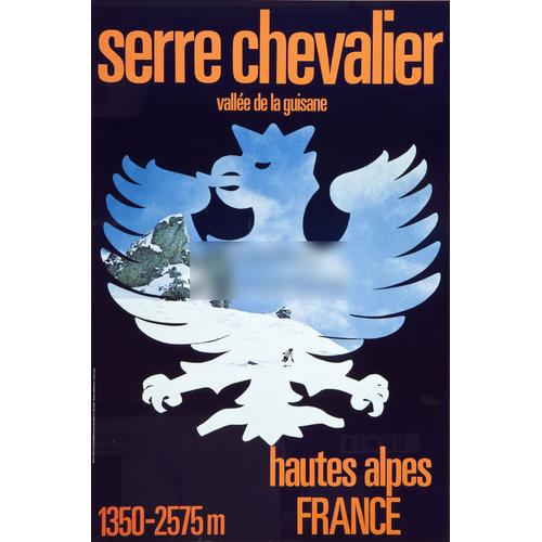 Affiche Serre Chevalier Hautes Alpes France 1350 M-2575 M