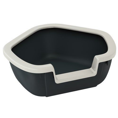 Ferplast Maison De Toilette Pour Chat Dama Lettiera 57,5 X 51,5 X H 22 Cm Noir