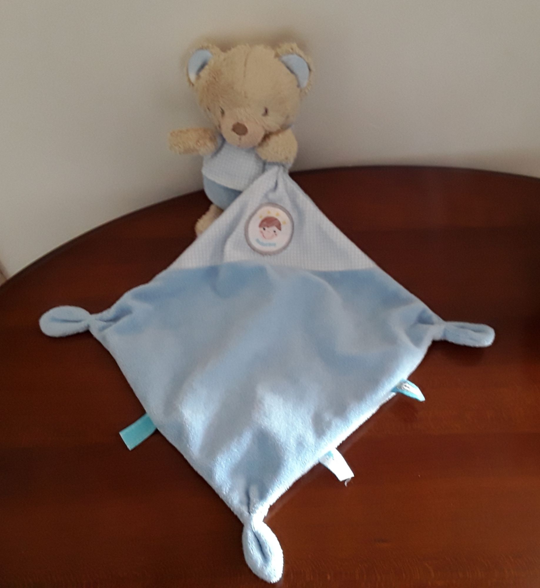 Doudou Mouchoir Ours Ourson Rocket Boy Tex Baby Carrefour Bebe Bleu Ciel Marron Peluche Eveil Enfant Comfort Blanket Comforter Soft Toys Rakuten