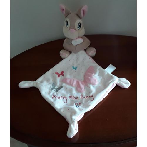 Doudou mouchoir lapin Pretty Miss Bunny Nicotoy d'occasion