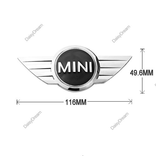 Logo Mini Cooper, Effet 3d, Adhésif 3m, Pour Capot Et Coffre, Argent